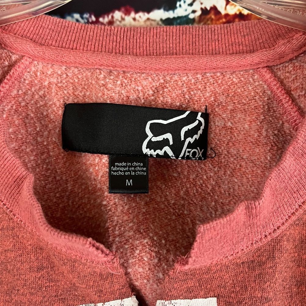 FX FOX Racing RIDE ON Women's Pink Gray Ft Pocket Sweatshirt Sz M Motor Cross - Picture 5 of 6